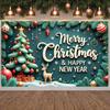 Christmas Holiday Background Reindeer Pattern Happy New Year Backdrop Winter Celebration Display Festive Typography For Winter