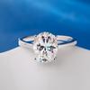 1/2/3/4 Karat Oval geschliffener Moissanit Solitär Diamantring GRA Zertifiziert Kupfer Party Eheringe Schmuck für Damen