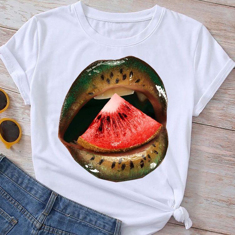 Nowy Damski T-Shirt Modne Bluzki Lato Koszulki z Nadrukiem Damskie Krótki Rękaw Casualowe T-Shirty Pani Dziewczyny Streetwear