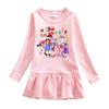 Korean Style Girls' Cartoon Long Sleeve Princess Dress - Mesh Skirt (Spring & Autumn 2026)