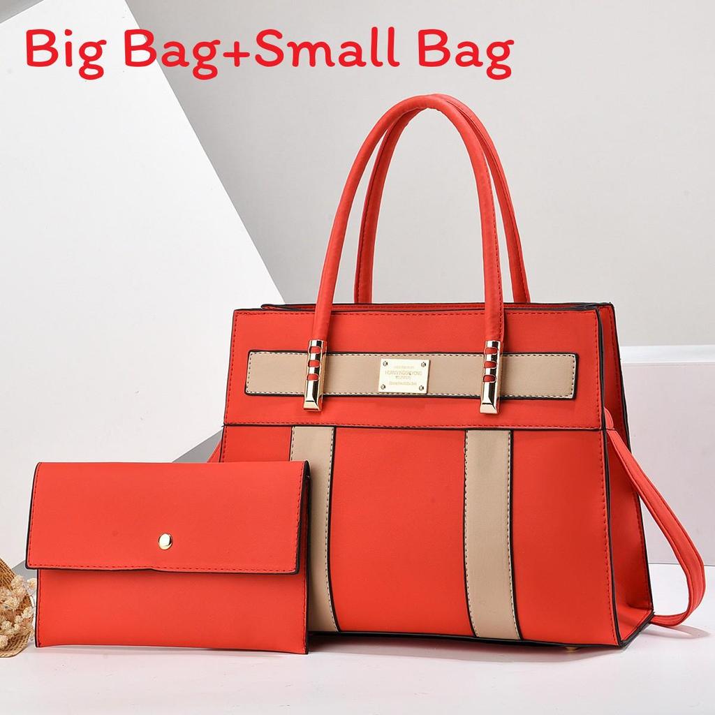 Pu Large Capacity Mother And Daughter Tote Bag For Daily Commuting With Zipper Closure