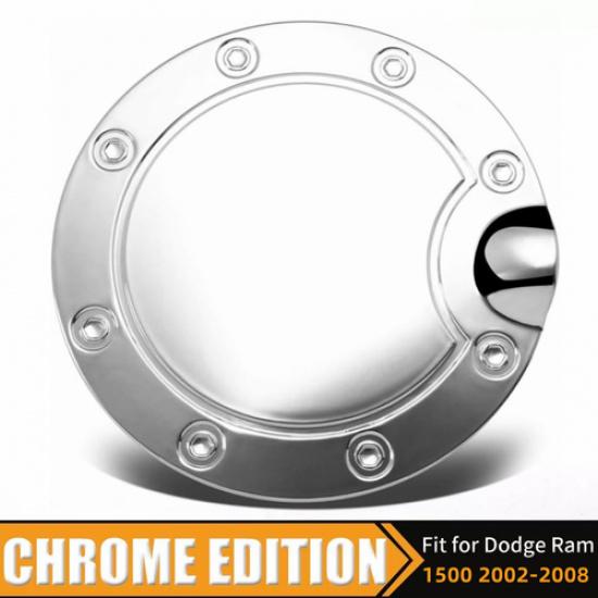 Chrome Fuel Gas Door Panel Cover Trim Decor Garnish for Dodge for Ram 2002-2008