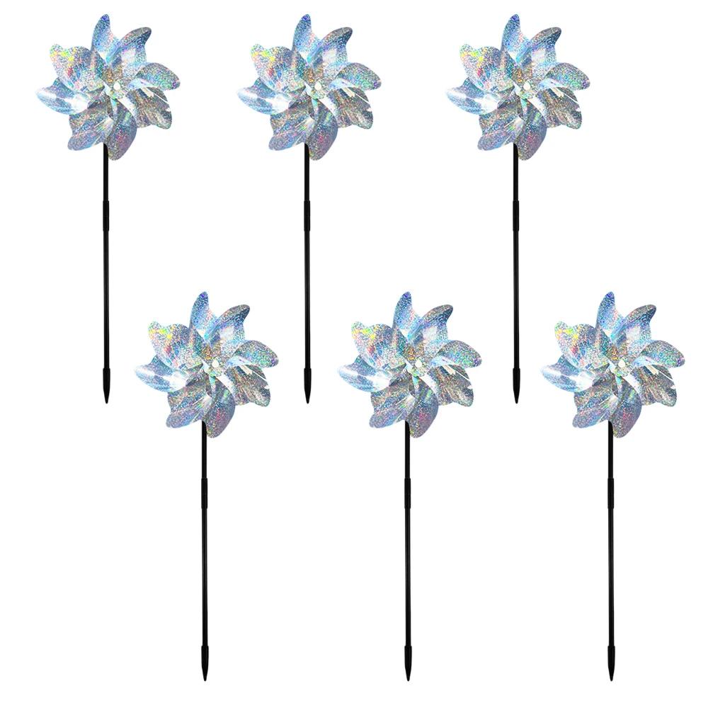 1-10Pcs Bird Repeller Windmill Reflective Sparkly Bird Deterrent Pinwheels Bird Scarer Animal Repeller Outdoor Garden Decoration