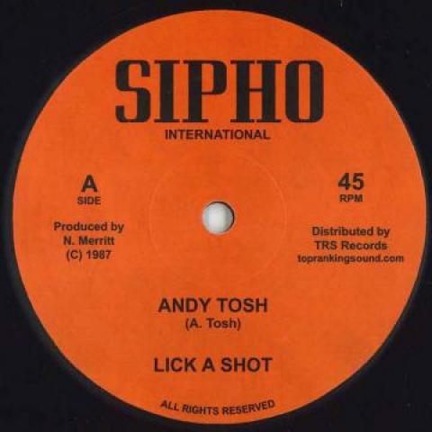 12inch Record ANDY TOSH / FRANKIE WILMOTT - Lick A Shot / Sensimilla TRSSI2 Sipho Internati 1987 Europe Reggae, Ska & Dub