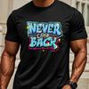 Never Look Back Graffiti T-Shirt, Weich, Atmungsaktiv & Farbecht, Klassische Passform für tägliche Freizeitkleidung