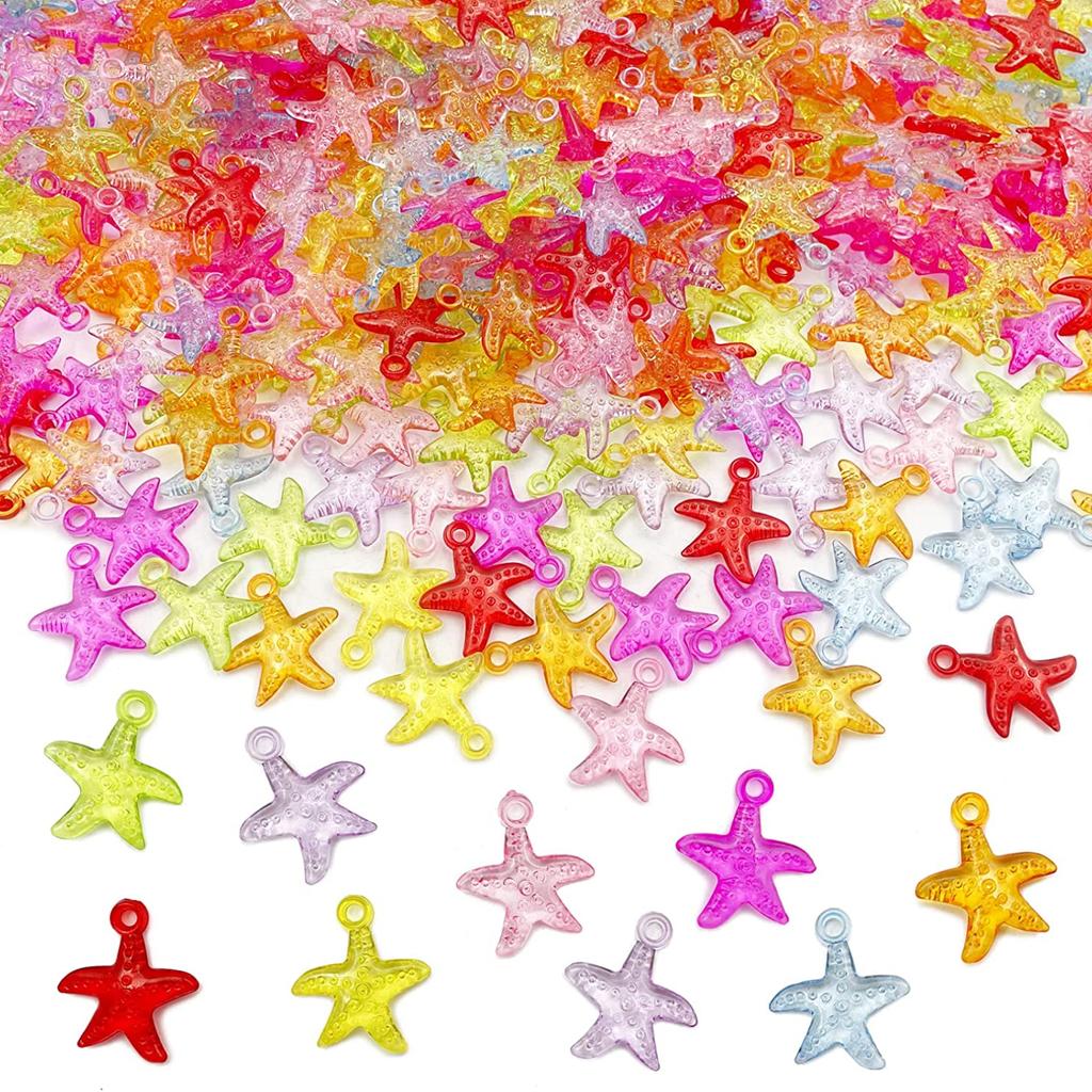 Cristal din piatră prețioasă acrilică în diverse culori, temă de plajă, umplutură de vază cu stea de mare, favor de petrecere, decor de nuntă, centru de vază de masă