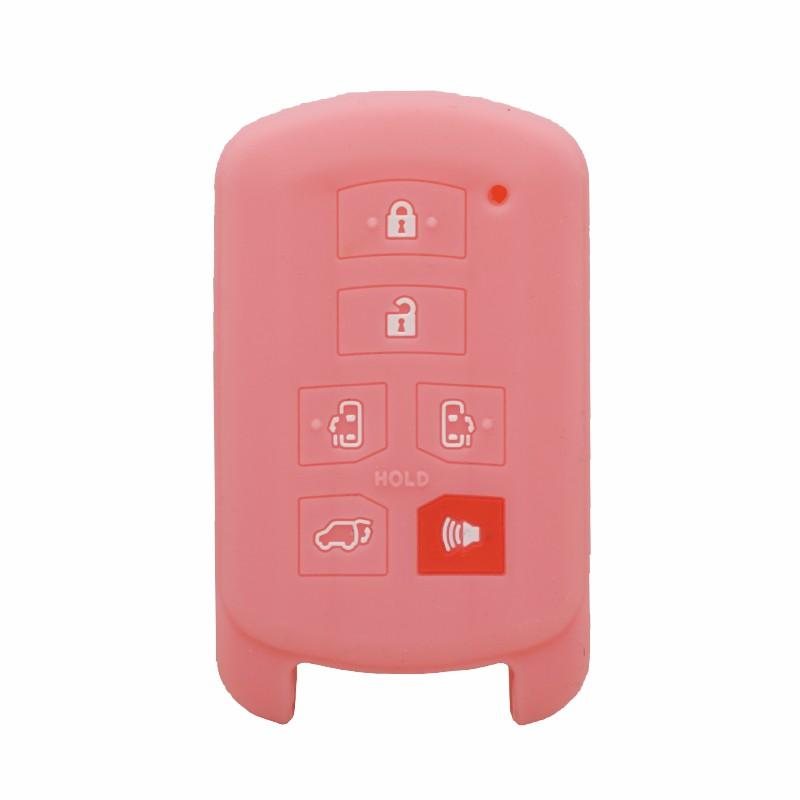 Cocolockey Silicone Car Key Cover Case Holder For Toyota Sienna 6Buttons Remote Key Fit For Sienna 2012- Car Accessories