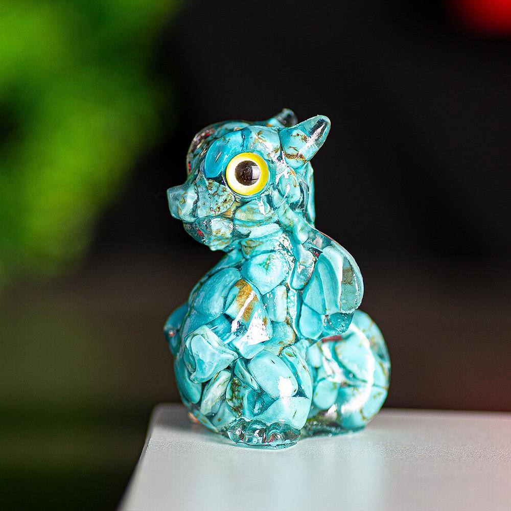 Crystal Energy Dragon Figurine Resin Craft For Office Decor Gift For Friends