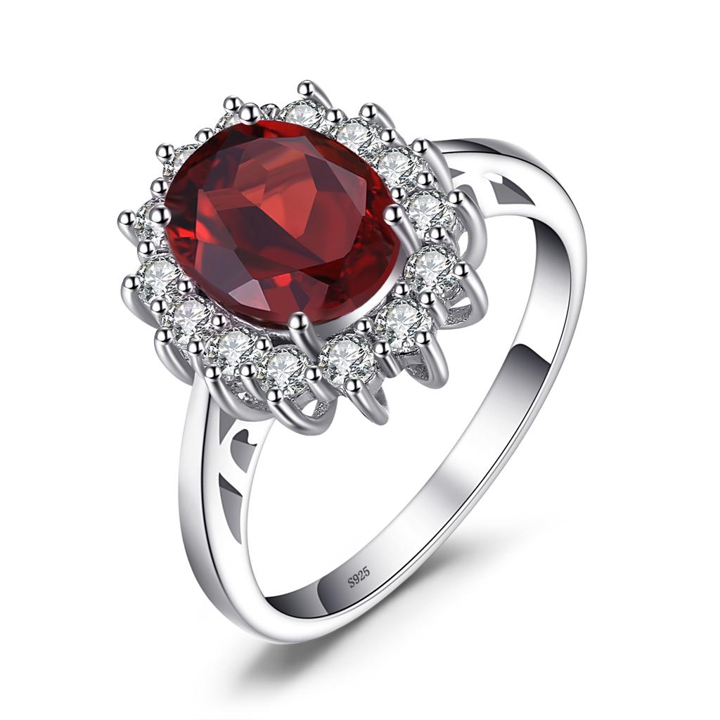 JewelryPalace Prinzessin Diana Kreierter Blauer Saphir 925 Silber Verlobungsring Rubin Natürlicher Amethyst Citrin Blauer Topas