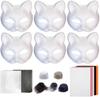 Handmade graffiti DIY cat mask fox mask painting set black cat