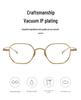 Retro Pure Titanium Unisex Myopia Glasses Frame - High Prescription, Small Square Polygon Frame