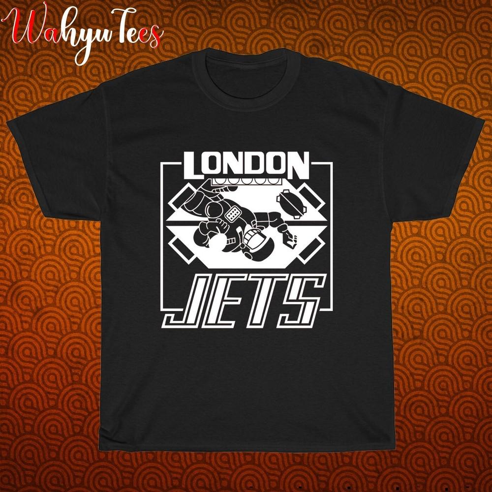 

New! Red Dwarf London Jets Logo Black Grey Navy White Size S-5XL Unisex T-Shirt 2XL