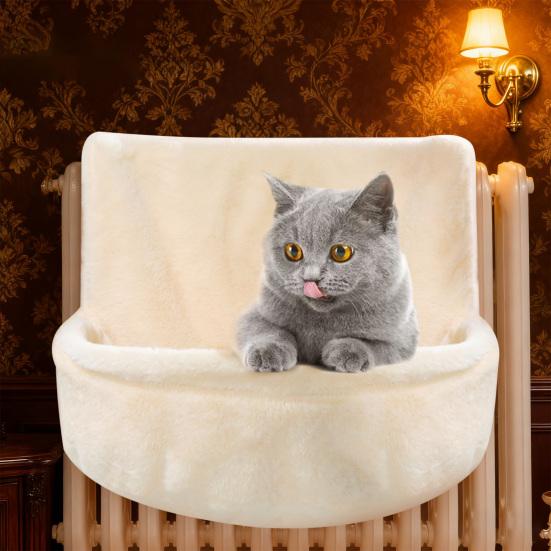 Hanging Cat Bed Cat Window Perch Bedside Plush Hammock Nest with Removable Washable Cover for Indoor Cats Sleeping Rest
