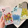 Retro Oil Painting Flower Phone Case For iPhone 11 12 Pro Max 16 15 Pro Max 13 12 Mini X XR XS SE2 8 7 Plus 14 Plus Covers