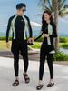 Women's Two-Piece Wetsuit Set - Jellyfish Design, Long Sleeve & Pants, Sun Protection for Surfing & Snorkeling, Men's Options Available
