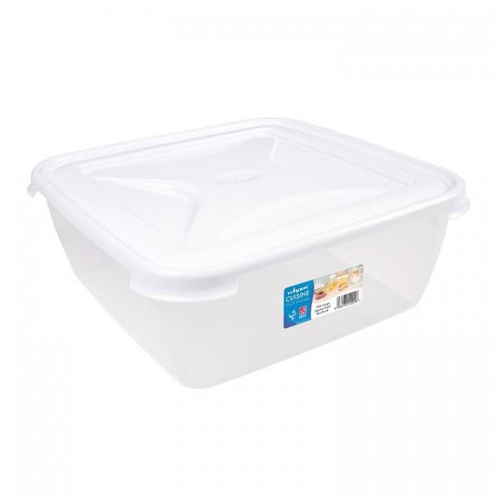 Wham Cuisine Large Square Food Box White Lid 10L