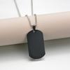 Atoztide Customized Stainless Steel Army Dog Tags Pendant Necklace Personalized Name Photo Square Necklace Christmas Gift