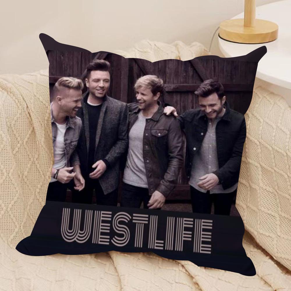 

Cool WWestlife Cushion Cover Soft Plush Fabric DoubleSided Printed Sofa Cushion Cover for All Seasons Home Decor Gift 30x30cm 12x12in