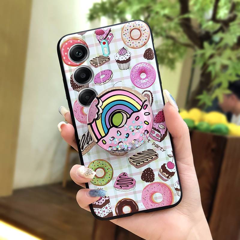Cartoon Durable Phone Case For Tecno Camon40 4G/CM5 Waterproof Back Cover Soft Case Skin feel silicone Glitter Quicksand