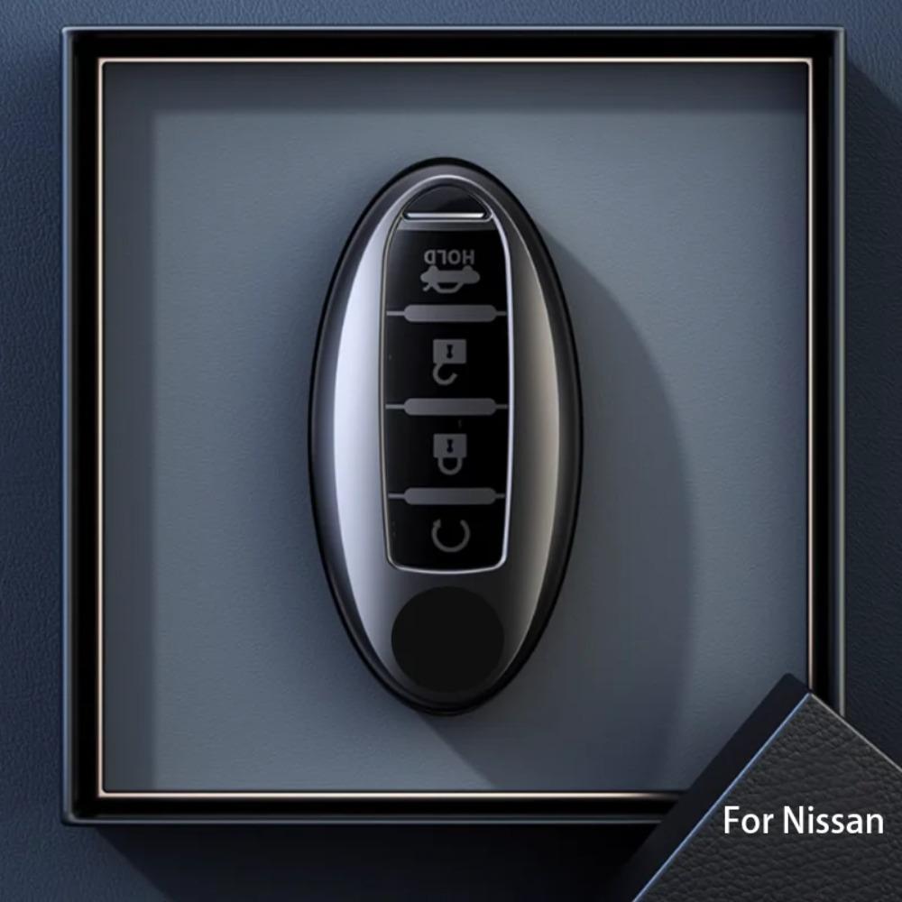 Titanium Gray for Nissan X Trail T32 2020 Rogue Patrol Murano Htrail Maxima 4 Button Remote Car Key Case Cover Holder Accessorie