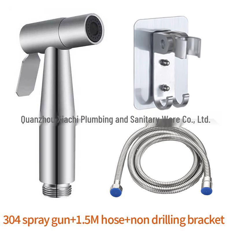 304 Stainless Steel High-Pressure Bidet Spray Gun for Toilets
