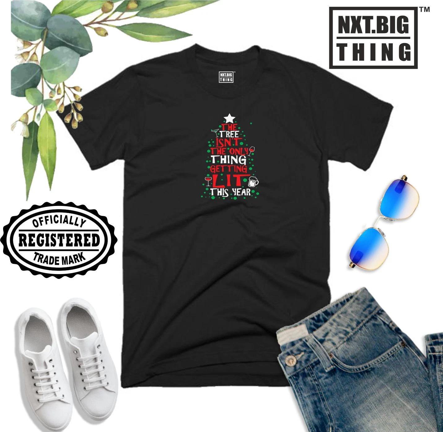 Christmas Tree T Shirt Christmas Lights Funny Quote Elf Santa Xmas Gift Kids Top 2XL