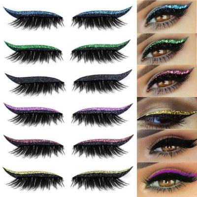 4Pairs Waterproof Eyelid Line Stick Reusable Glitter Eyeliner Sticker Double Eyelid Sticke Eye Makeup Self-adhesive Cosmetics