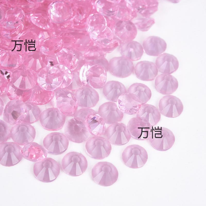 Pink Series Crystal Glass Flat Bottom Diamond Diy Rhinestone Nail Drill Mobile Phone Case Violent Bear Rhinestone Accessories Jewelry