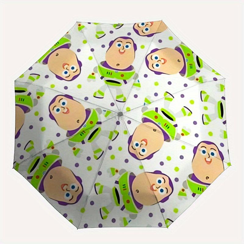 

1pc Buzz LightyearDesign Automatic Opening/Closing Folding Umbrella with 8 Iron Ribs, Portable Sunshade for Men and Women y250724027