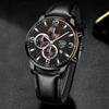 2PCS/Set DEYROS Luxury Men's Watch Fashion Men's Leather Strap Calendar Watch Casual Men's Quartz Watch Father's Day Gift