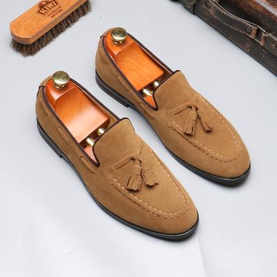 Męskie skórzane buty codzienne Męskie klasyczne retro brytyjski styl frędzle mokasyny mokasyny modne imprezy ślubne płaskie buty dla mężczyzn