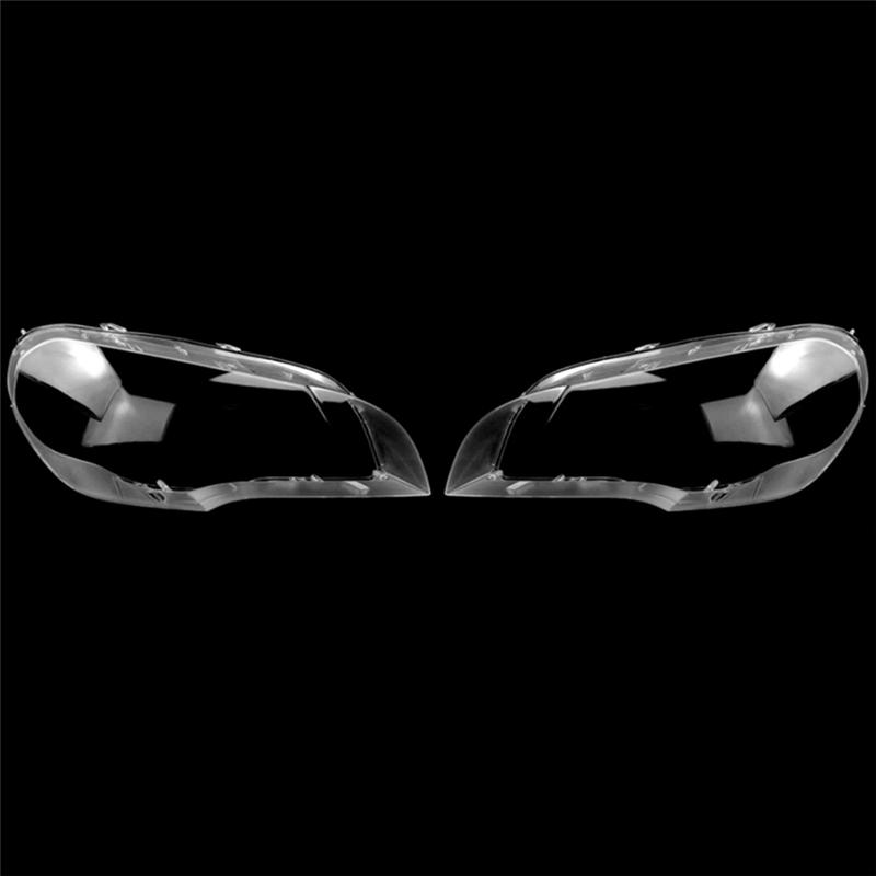Car Front Headlight Cover Lampshades Lamp Shell Headlights Lens Cover For BMW X5 E70 2008-2013