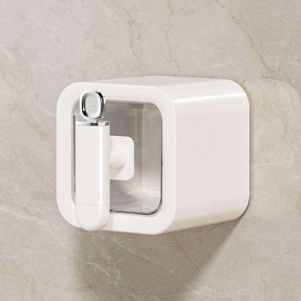 1pc Safety Clear Seasoning Box Visible Suction Cup Seasoning Containers Food Grade Wall Mounted Spice Box for Spice Sugar Salt белый