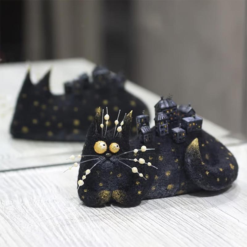 

Wool Felt Familiars – Quirky Handmade Companions, Handmade Whimsical Felted Animal Companions, Anxious Mother Opossum C