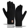 Men's Winter Thickened Alpaca Wool Knit Touchscreen Gloves