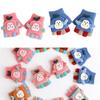 Half Finger Mitten Convertible Flip Cover Gloves Knit Glove Lovely Gift for Kids