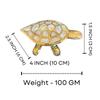 Brass Marble Print Turtle Feng Shui for Home Decoration Or Good Luck To Attract Positive Energy.(4 Inch)