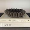 Fluted Ruffled Decorative Bowl for Living Room Coffee Table Bookshelf Console Table Styling Home Decor, Elegant Accent Piece