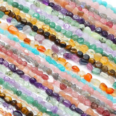 40-55Pcs Natural Colorful Irregular Shape Stone Loose Beads For Jewelry Making DIY Bracelet Necklace Accessories 15'' Strand