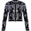 Outdoor Commuting Party Lightweight Luxury Short Knit Cardigan Sweater Women Sweater Black White M21L2212998