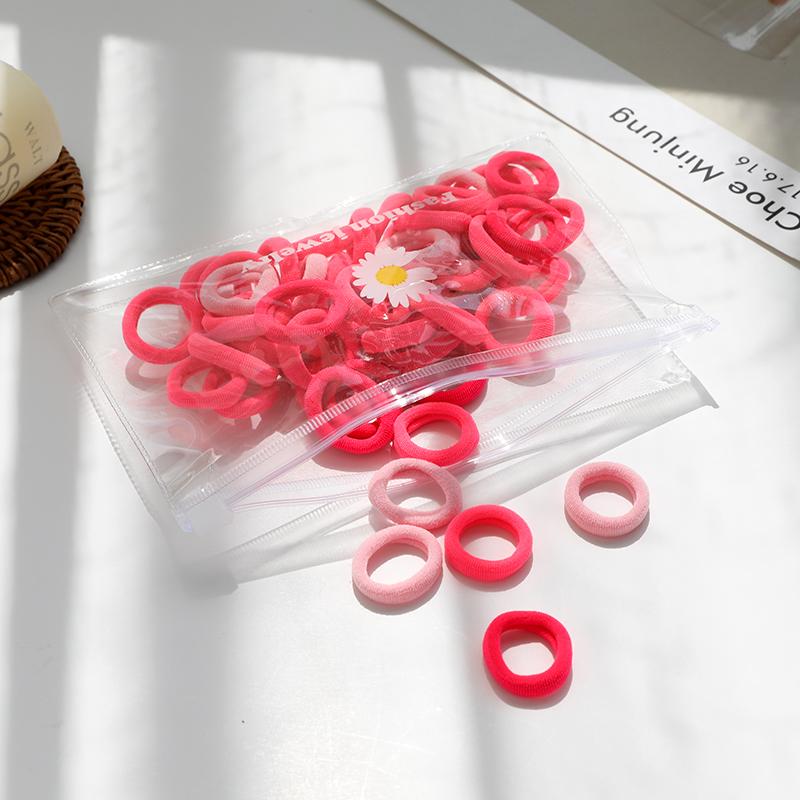 

50pcs/set Candy Color Kids Thumb Rubber Band Korean Sweet Female Hairtie Hair Accessories