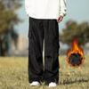 Pantaloni Cargo Uomo Stile Retro Pantaloni Oversize con Tasche Multiple Tinta Unita Abbigliamento Casual Sport