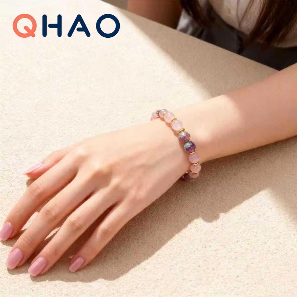 Colorful Imperial Jasper Rose Quartz Beaded Bracelet Women Fashion Jewelry for Love and Friendship Bracelet for Women Charm