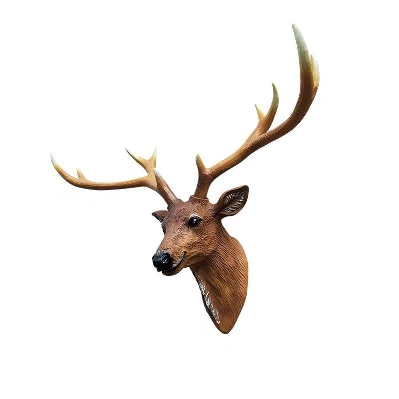 

3D Голова Оленя в стиле Resin Art для Декора Стены Скульптура Головы Животного Современная для стены Декоративное Искусство Настенное Украшение Домашние Украшения