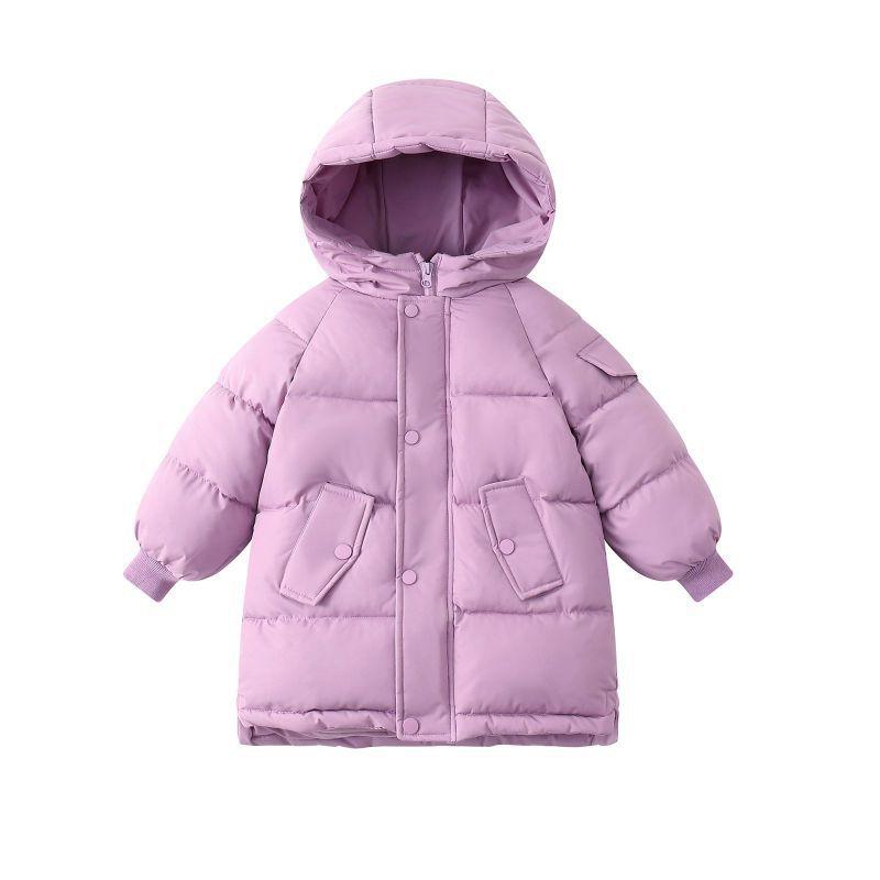 3-12 Years Kids Mid-Length Down Jacket Hoode Coat 110