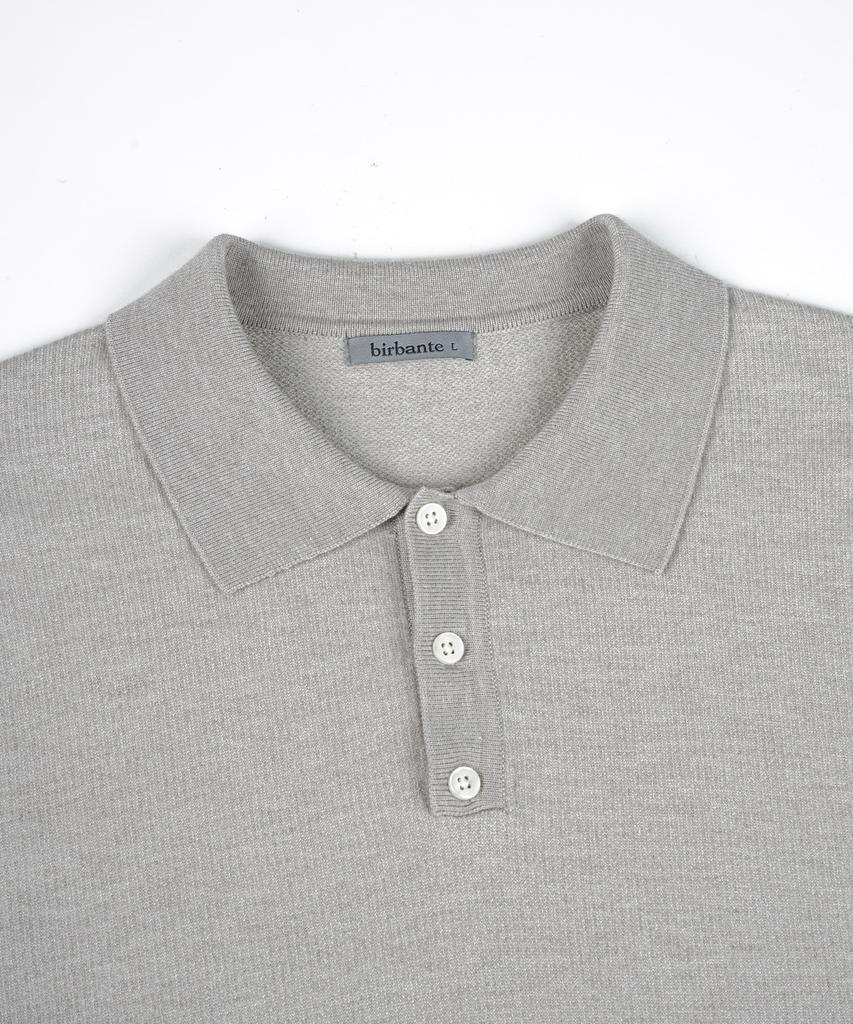 BIRBANTE Soft Washable Two-Tone Collared Knit - Ivory