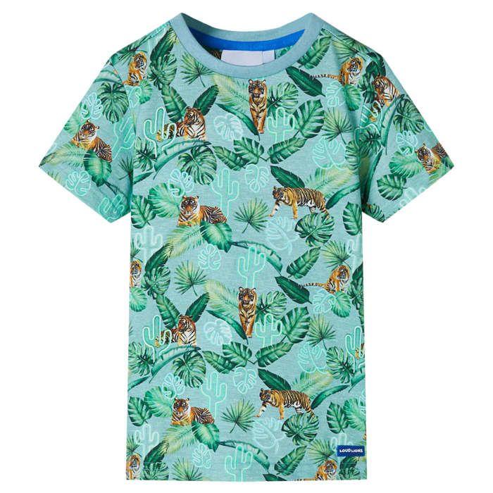 T-shirt pour enfants mélange vert clair 5 dimensions disponibles