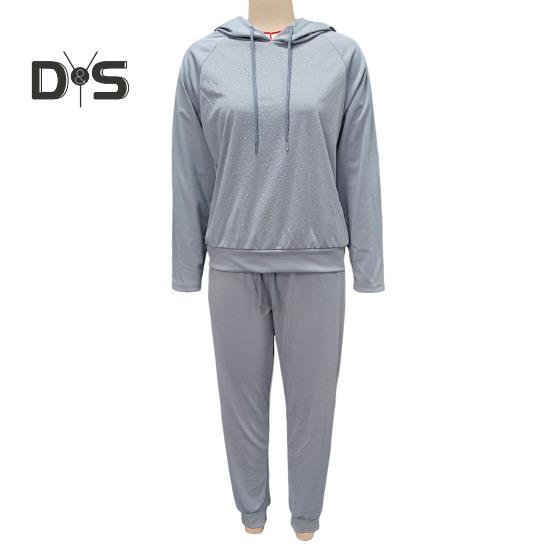 2 Teile/satz Frauen Hoodie Hosen Anzug Strass Dekor Lange Ärmel Patchwork Sport Sweatshirt Elastische Taille Hose Fitness Outfit Herbst Frühling Trainingsanzug