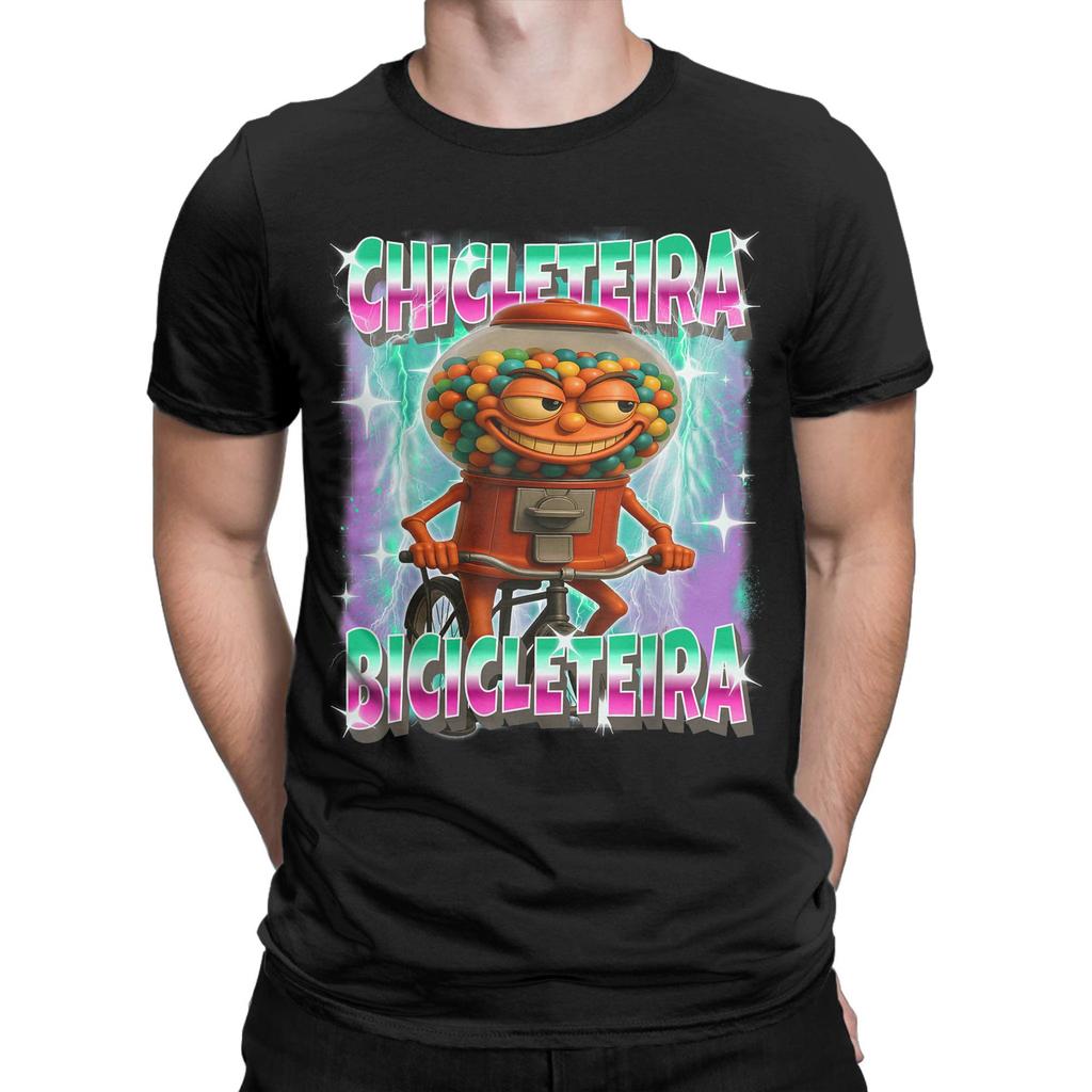 Men's Chicleteira-Bicicleteira Italian Brainrot Chiclete Bicicleta T Shirts   Clothing Short Sleeve O Neck Tees T-Shirts