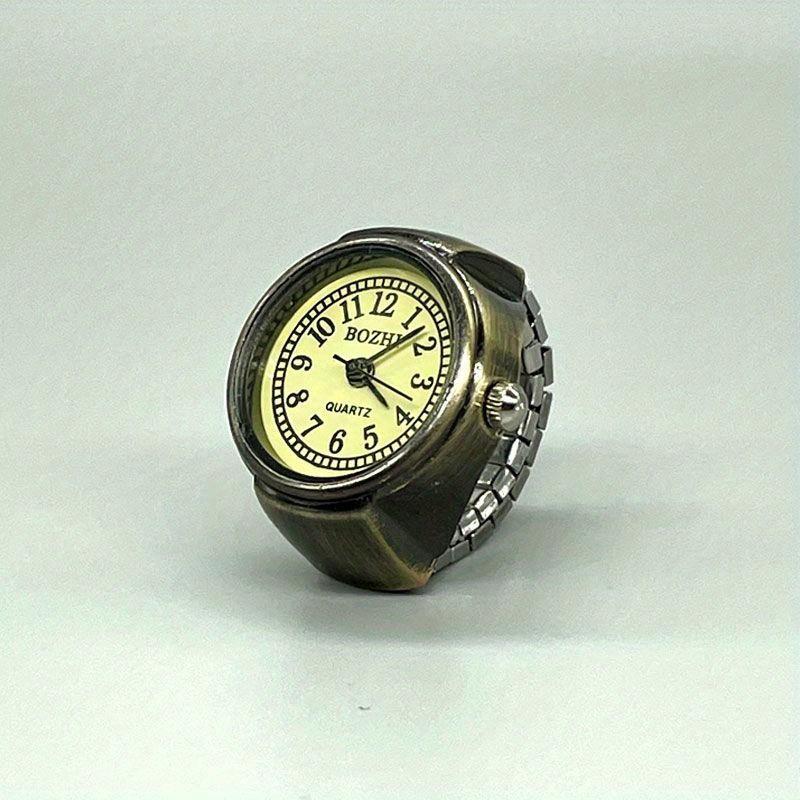 

Retro Versatile Roman Digital Ring Watch Does Not Fade, Can See Time Trend Personalized Finger Style Mini Antique Nostalgia